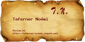 Taferner Noémi névjegykártya